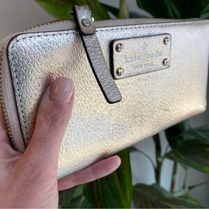 Kate Spade Staci Zip Wallet Rose Gold Leather